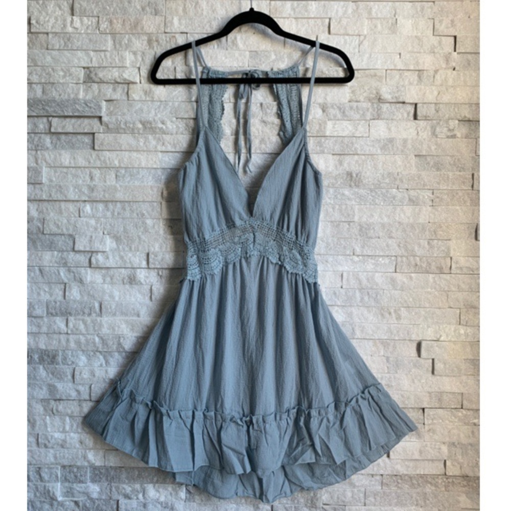 Dusty Blue Mini Dress - Picture 3 of 8